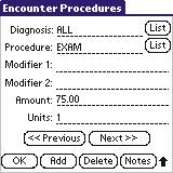 Palm Encounter Procedures Form
