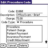 Palm Procedure Code form