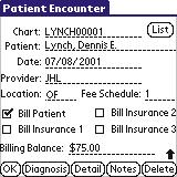 Palm Patient Encounter Form